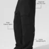 Pantalones cargo Ridge de polar — Negro