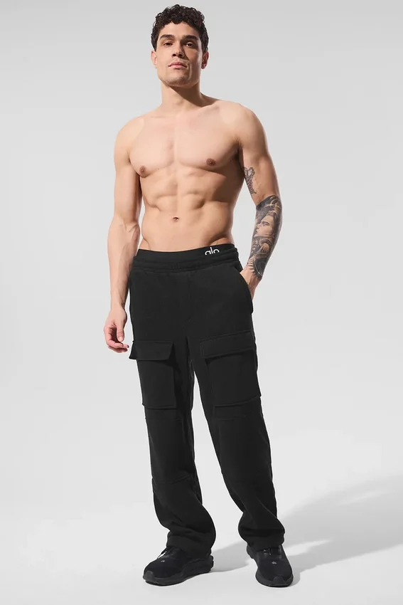 Pantalones cargo Ridge de polar — Negro