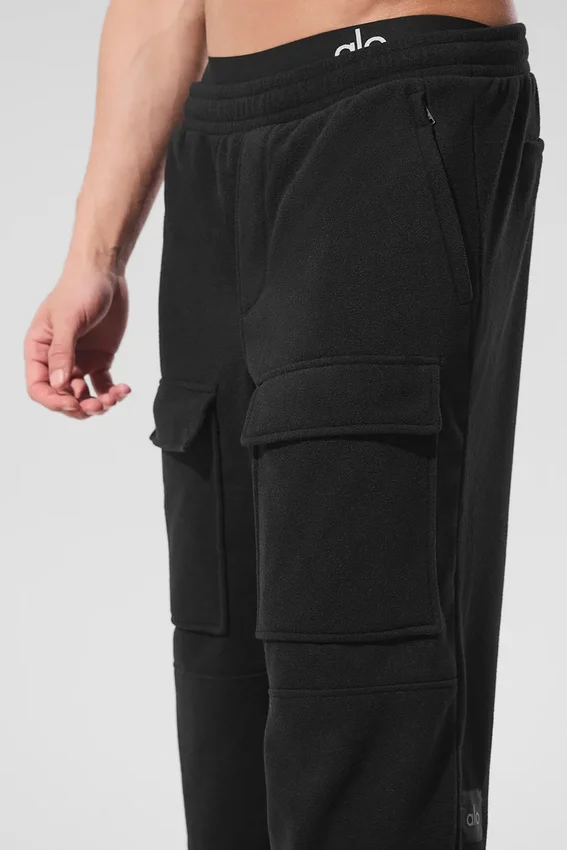 Pantalones cargo Ridge de polar — Negro