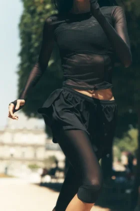 Pantalones cortos 2 en 1 Front Runner de malla - Negro