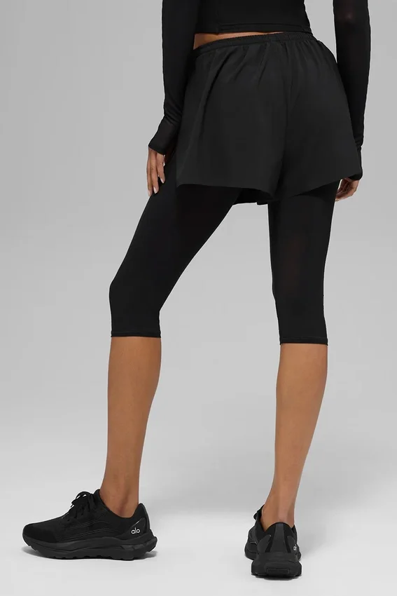 Pantalones cortos 2 en 1 Front Runner de malla - Negro