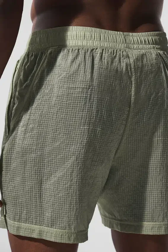 Pantalones cortos 2 en 1 «Game Time» de 5" con tejido ripstop – Limestone/Negro