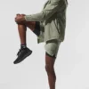 Pantalones cortos 2 en 1 «Game Time» de 5" con tejido ripstop – Limestone/Negro