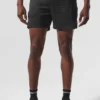 Pantalones cortos 2 en 1 «Game Time» de tela ripstop de 5" - Negro/Negro