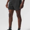 Pantalones cortos 2 en 1 «Game Time» de tela ripstop de 5" - Negro/Negro