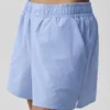 Pantalones cortos a rayas finas Daylight — Azul Provenza claro/Blanco