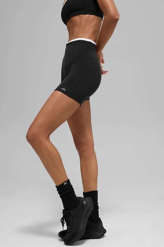 Pantalones cortos Airbrush Double Up de 5" - Negro/Blanco