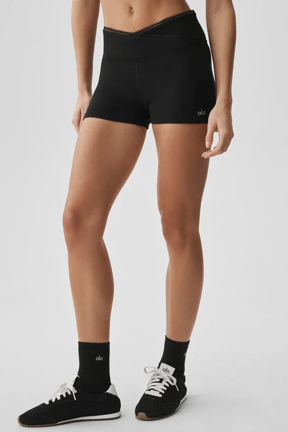Pantalones cortos Alosoft Affection de 3" – Negro