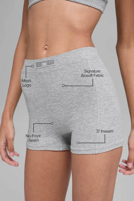 Pantalones cortos Alosoft Sincere Micro - Gris jaspeado deportivo