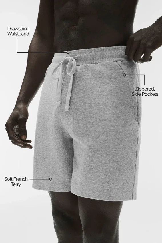 Pantalones cortos Chill - Gris jaspeado deportivo