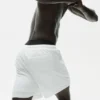 Pantalones cortos Coastal de jersey de lino de 7" - Blanco