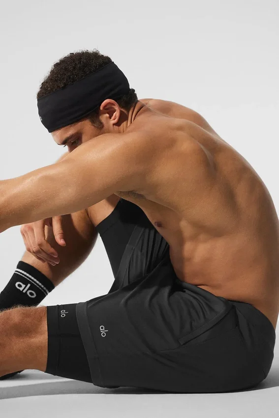 Pantalones cortos de alto rendimiento Conquer React 2 en 1 - Antracita/Negro