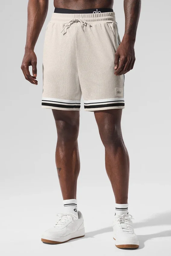 Pantalones cortos de baloncesto Key Mesh de 7" - Color hueso
