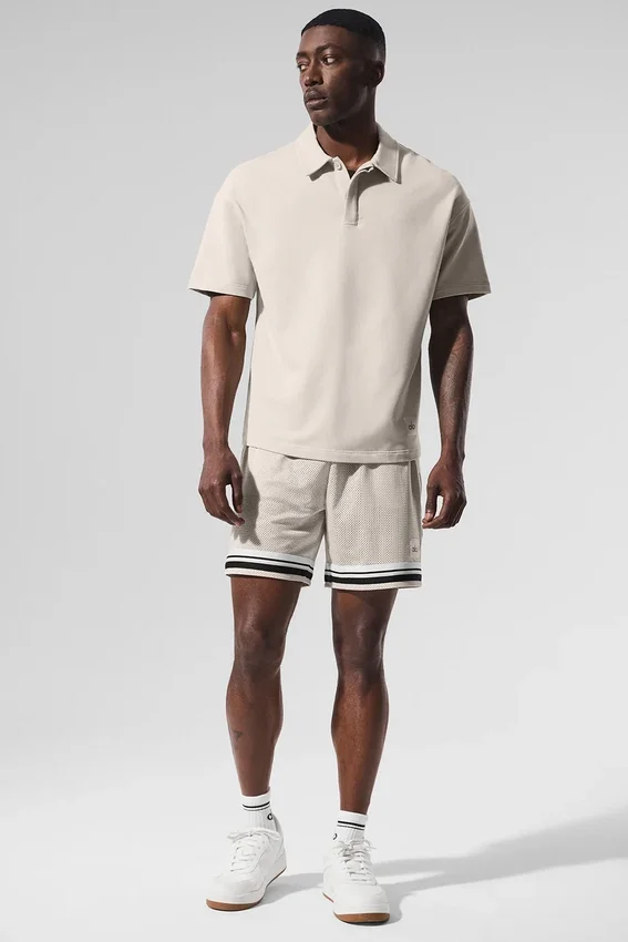 Pantalones cortos de baloncesto Key Mesh de 7" - Color hueso