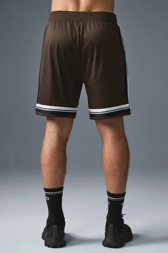 Pantalones cortos de baloncesto Key Mesh de 7" - Espresso