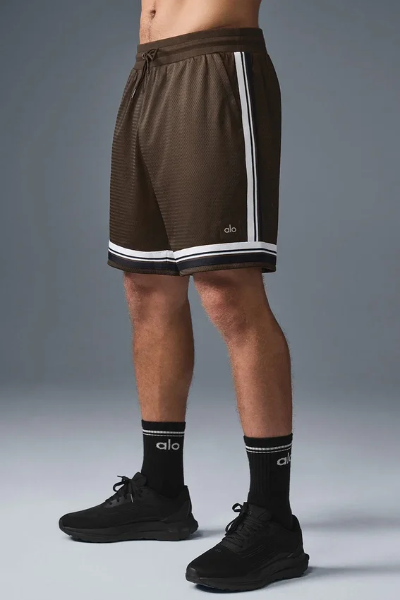 Pantalones cortos de baloncesto Key Mesh de 7" - Espresso