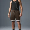 Pantalones cortos de baloncesto Key Mesh de 7" - Espresso