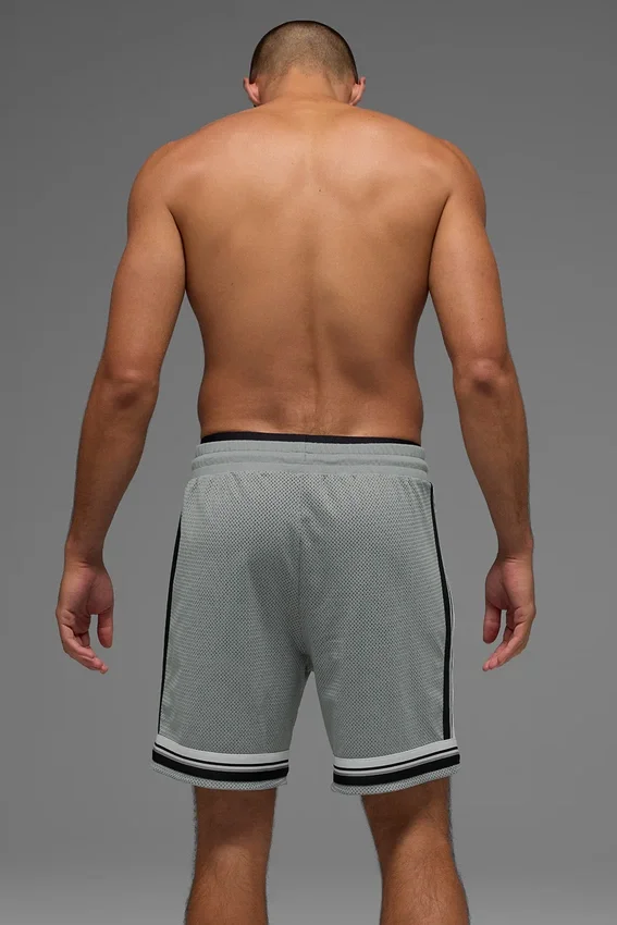Pantalones cortos de baloncesto Key Mesh de 7" - Gris lunar