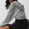 Sudadera con capucha y cremallera Sweet Escape - Gris jaspeado deportivo