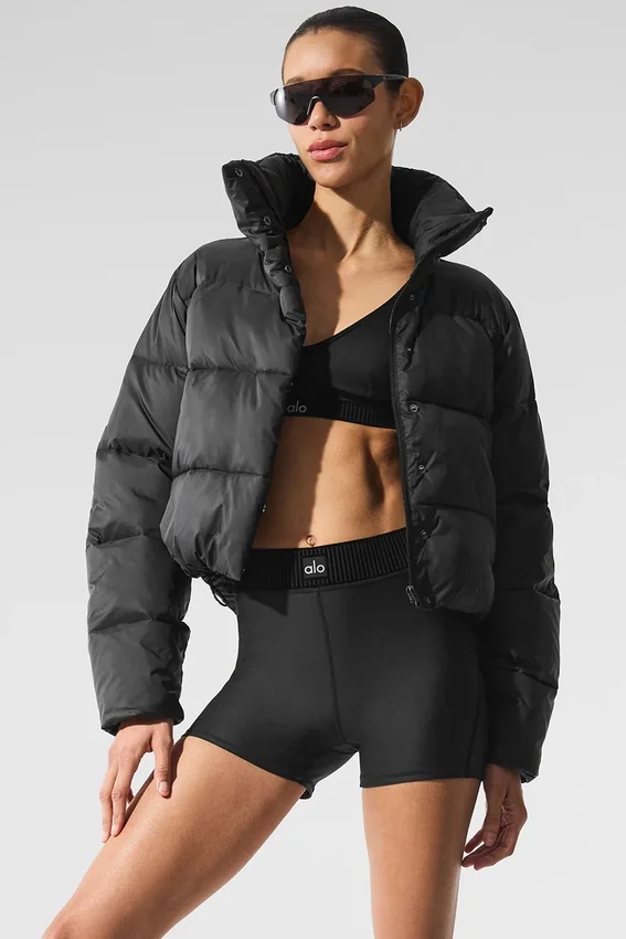 Pantalones cortos de cintura High-Waist de la línea Airlift - Negro