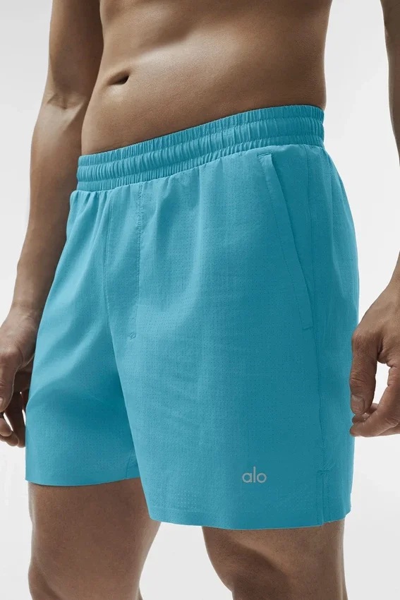 Pantalones cortos de correr Traction de 5" - Azul brisa