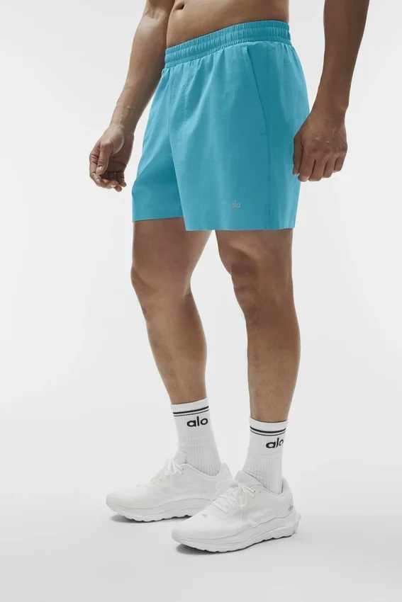 Pantalones cortos de correr Traction de 5" - Azul brisa