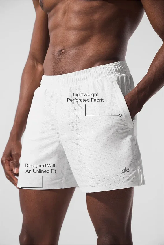 Pantalones cortos de correr Traction de 5" - Blanco