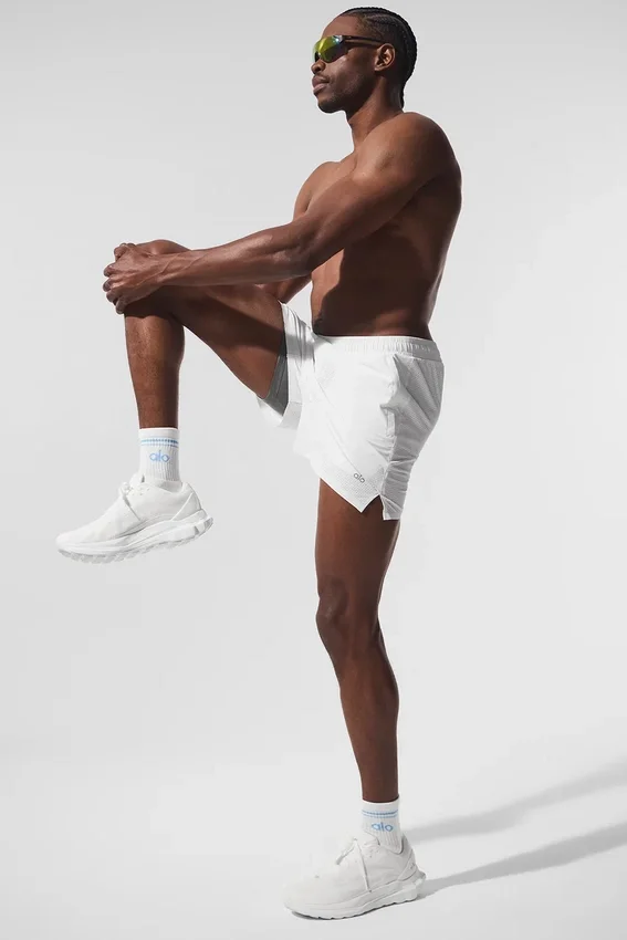 Pantalones cortos de correr Traction de 5" - Blanco