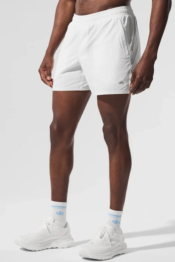 Pantalones cortos de correr Traction de 5" - Blanco