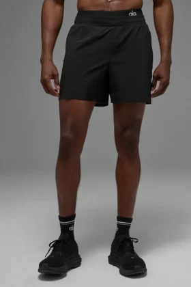 Pantalones cortos de correr Traction de 5" - Negro