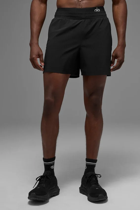 Pantalones cortos de correr Traction de 5" - Negro