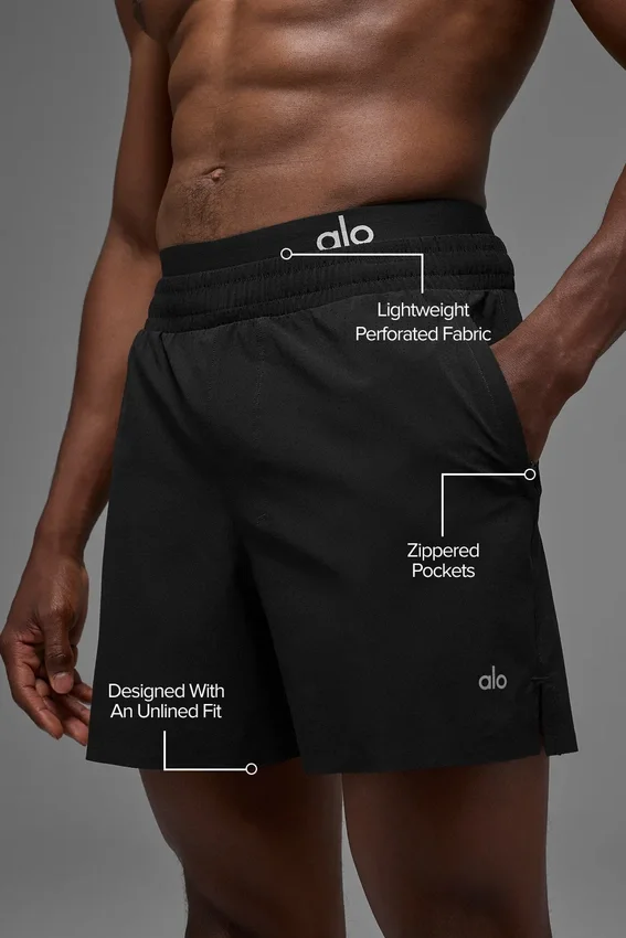 Pantalones cortos de correr Traction de 5" - Negro