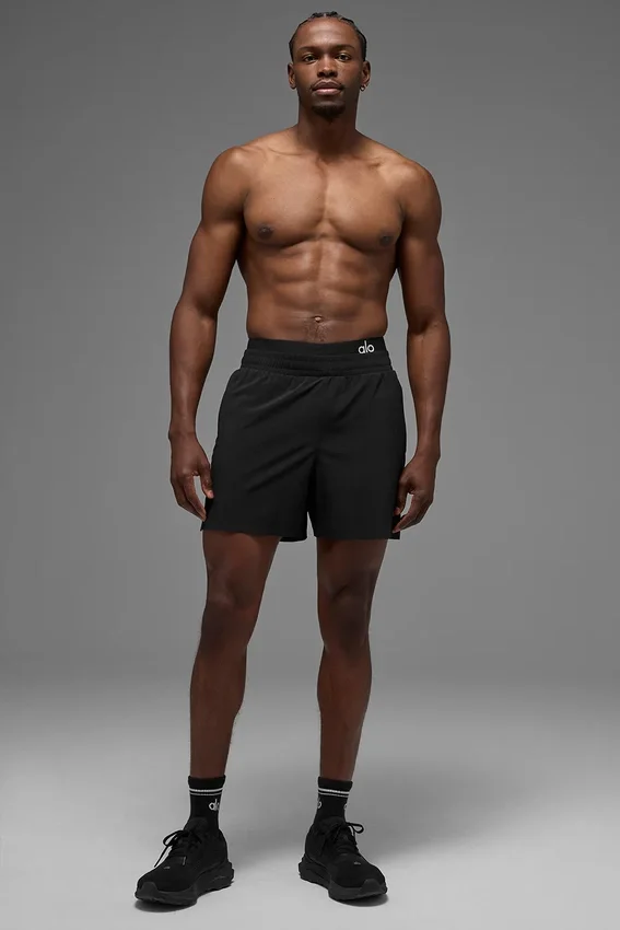 Pantalones cortos de correr Traction de 5" - Negro