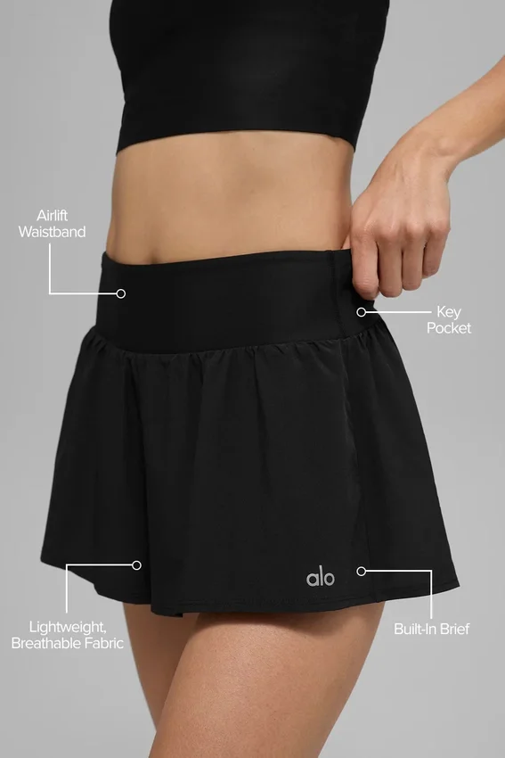 Pantalones cortos de correr Victory - Negro