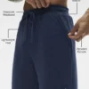Pantalones cortos de descanso de punto waffle de 7" - Azul marino