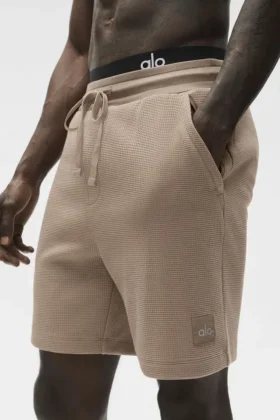 Pantalones cortos de descanso tipo waffle de 7″ – Gravel
