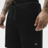 Pantalones cortos de descanso Waffle de 7" - Negro