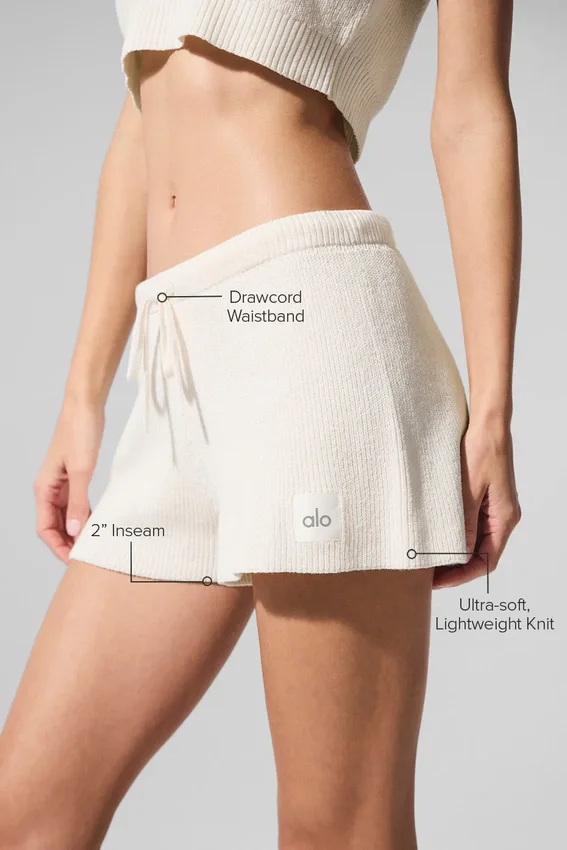 Pantalones cortos de jersé Supernatural - Marfil