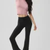 Pantalones cortos de manga corta con cuello alto sin costuras de punto Pointelle - Rosa vintage