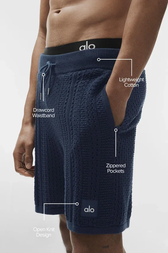 Pantalones cortos de punto Coastline de 7" - Azul marino