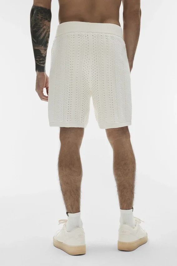 Pantalones cortos de punto Coastline de 7" - Marfil