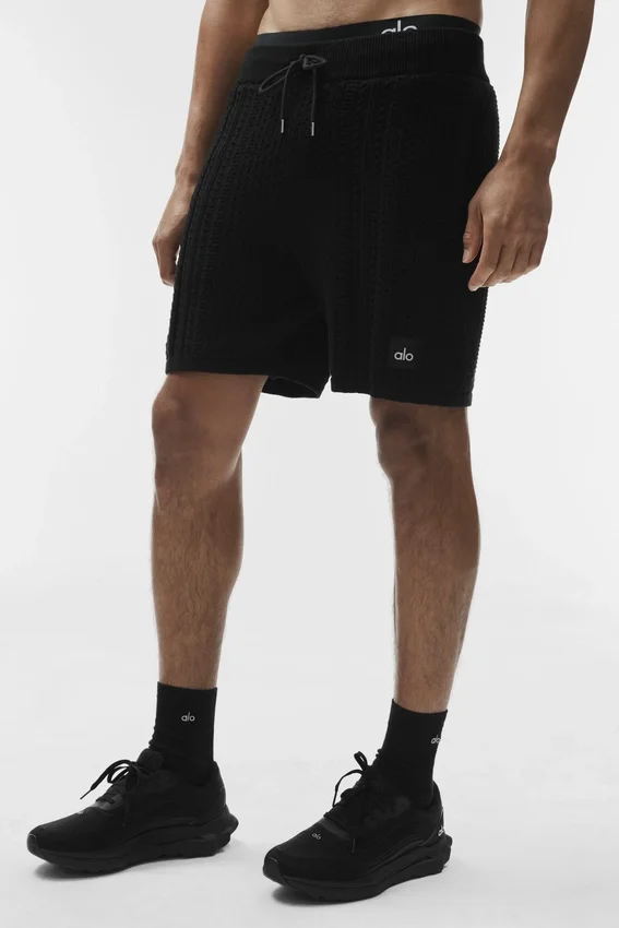 Pantalones cortos de punto Coastline de 7" - Negro