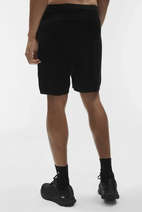 Pantalones cortos de punto Coastline de 7" - Negro