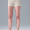 Pantalones cortos de punto High-Waist Sport Play - Marfil/Alabastro