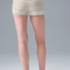 Pantalones cortos de punto High-Waist Sport Play - Marfil/Alabastro
