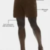 Pantalones cortos de punto recto de 5" - Espresso