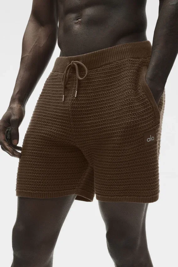 Pantalones cortos de punto recto de 5" - Espresso