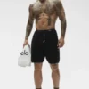 Pantalones cortos de punto recto de 5" - Negro