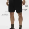Pantalones cortos de punto recto de 5" - Negro