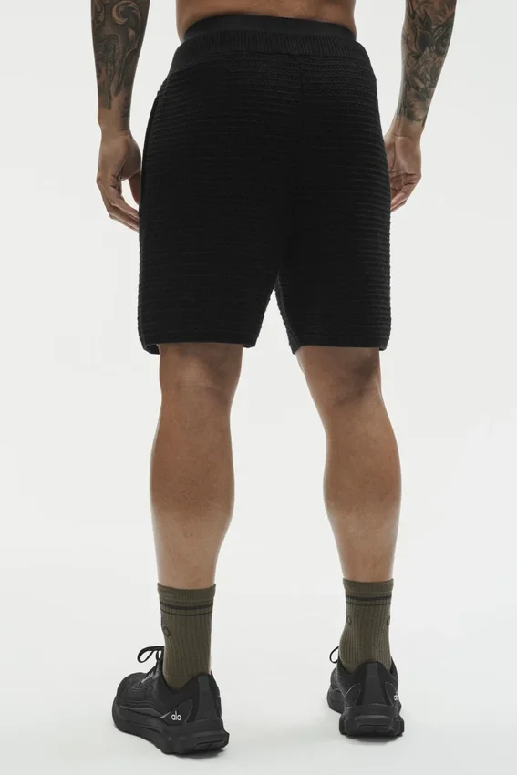 Pantalones cortos de punto recto de 5" - Negro